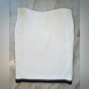 NWT St. John Cream Wool Knit Silk lined Pencil Skirt – Size 14